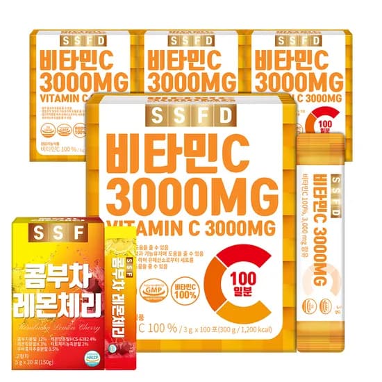 비타민C 3000MG 고함량 가루 200+200 총 400포 수용성 비타민씨 분말 순수식품