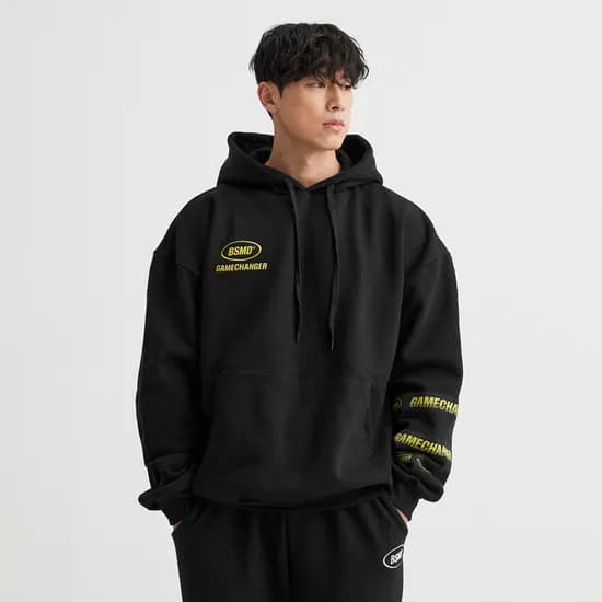 비스트모드 짐웨어 게임체인져 기모 후드 헬스 오버핏 긴팔 티셔츠 BSMD