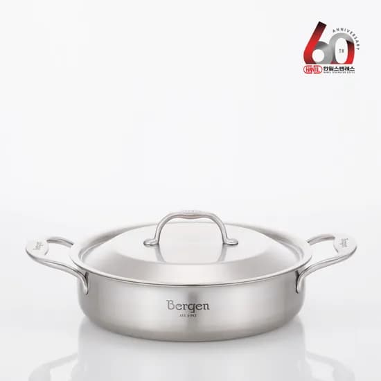 한일스텐레스 베르겐 통5중 IH 인덕션 스텐냄비 전골 24cm