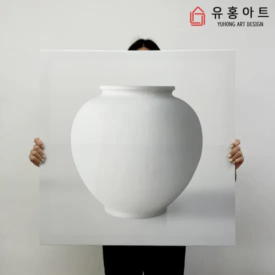 달항아리 그림 캔버스 액자 포스터 20x20cm