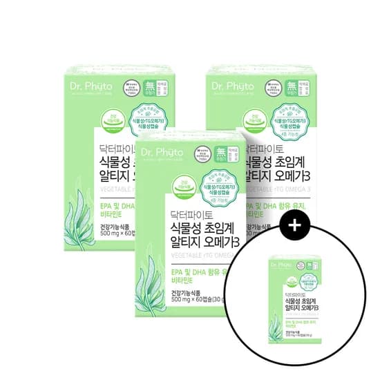 닥터파이토 식물성 초임계 알티지 오메가3 85%순도 임산부, 수유부 60캡슐, 4개