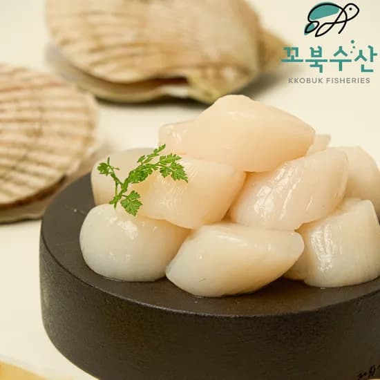 가리비 관자 500g 냉동 손질 원물 가리비 미국관자