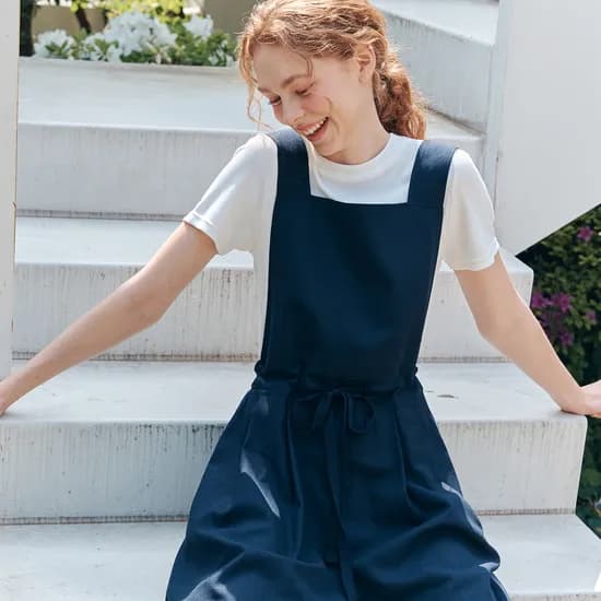 [제로스트릿] 린넨 오버롤 LINEN OVERALL / NAVY