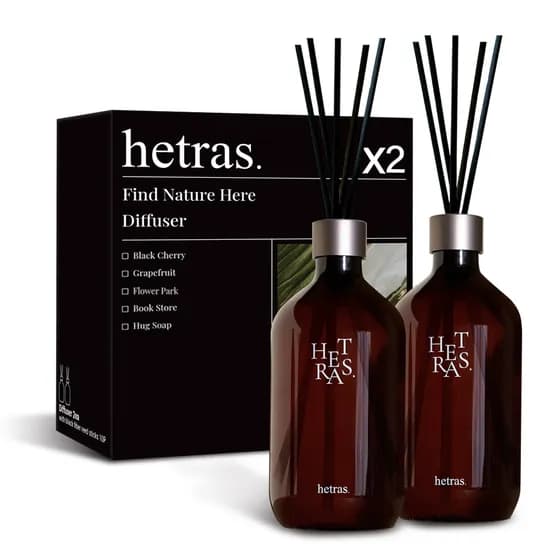 헤트라스 프리미엄 대용량 디퓨저 500mlx2개 선물세트 실내방향제 인테리어 블랙체리