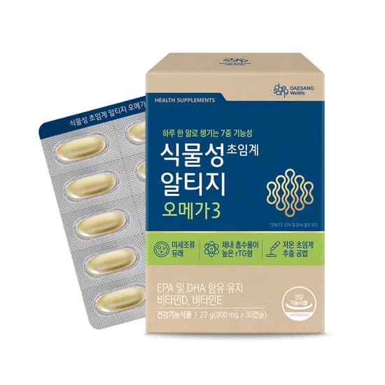 웰라이프 식물성 초임계 알티지 오메가3 (900 mg) 30캡슐, 1개