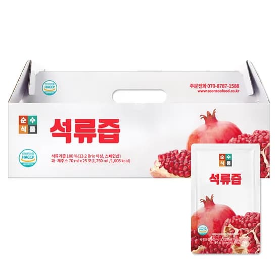 순수식품 석류즙 1박스 석류주스 선물포장