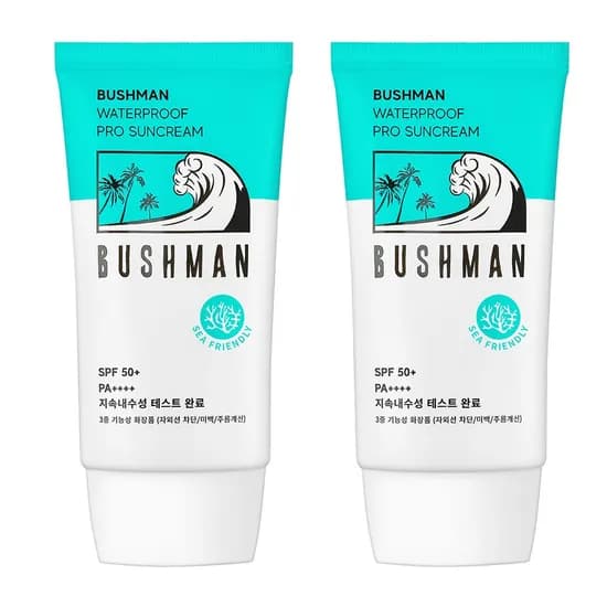 부쉬맨 워터프루프 프로 선크림 SPF50+ PA++++ 50g, 2개