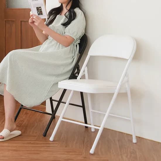 얼라이브즈 접이식 쿠션 철제의자