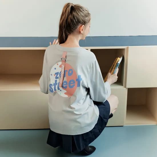 [2컬러] 백도넛 스트랩 티셔츠 LONG SLEEVE BACK DONUT T-SHIRT