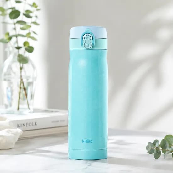 클리나 보온보냉 아기 분유 보온병 원터치 텀블러 500ml 펄블루