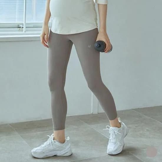 블룸마터니티 슬림핏 임산부레깅스 밀크브라운 S