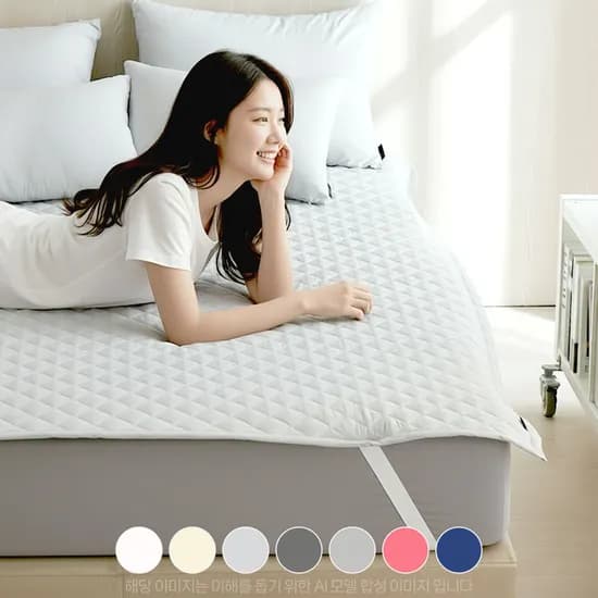 조은자리 사계절 고정 밴드형 누빔 침대패드 침대 매트리스 밴딩식 패드 피치스킨 슈퍼싱글