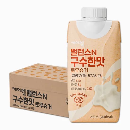 케어웰 밸런스N 구수한맛 로우슈거 200ml 18개