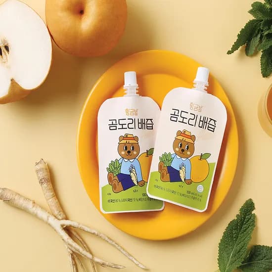 황금밭 곰도리배즙 100mlx30팩 곰보배추 도라지 배 / 시럽 중 택1