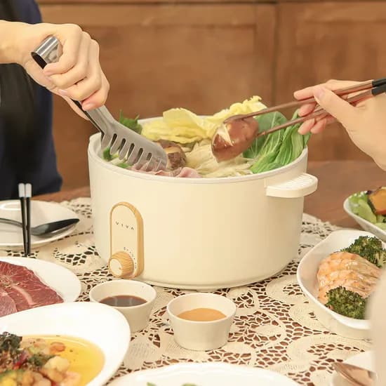 쿡 전기 냄비 찜기세트 2L 멀티쿠커 라면포트 캠핑