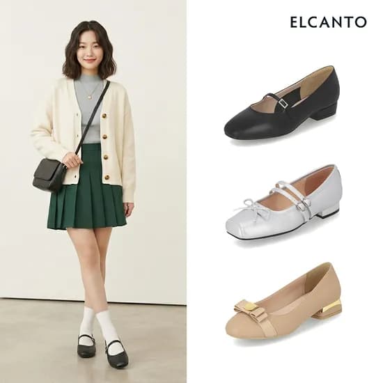 여성 플랫슈즈 메리제인 발편한 쿠션 데일리 구두 모음