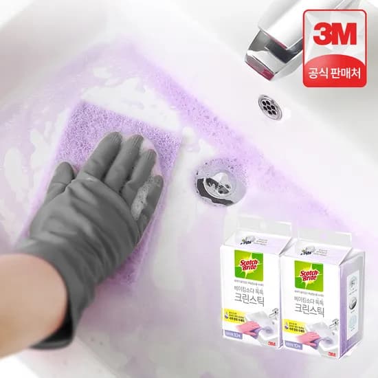 3M 스카치브라이트 욕실청소용 크린스틱 시트타입 리필 20입 베이킹소다 세면대 화장실 변기