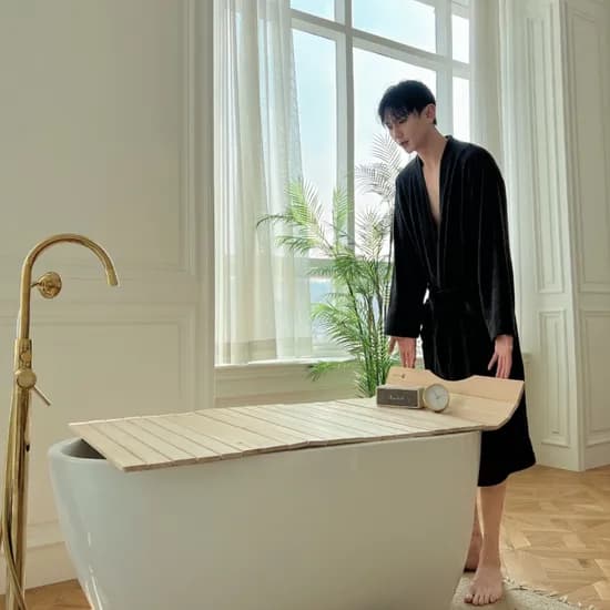DDUNGK 편백나무 히노끼 욕조덮개 반신욕거치대 트레이