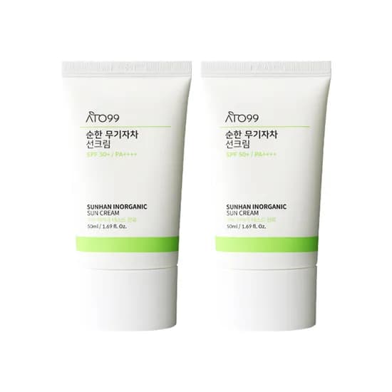 아토99 순한 무기자차 선크림 50ml 2개