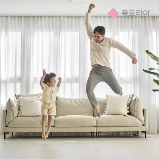플로리아 층간소음매트 아기 유아 TPU 퍼즐 구름 매트 500x500x25