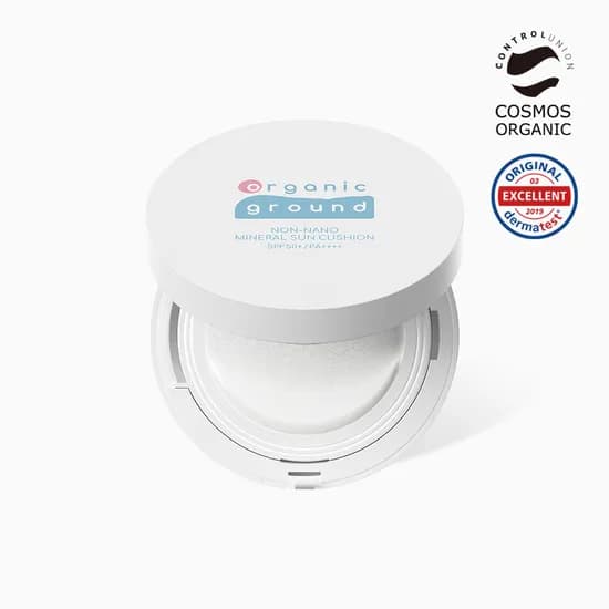 오가닉그라운드 유아 키즈 선쿠션 논나노 무기자차 선쿠션 15g SPF50+ PA++++