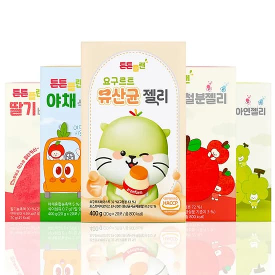 튼튼플랜 사과 철분 젤리 스틱 3+1 1박스 외 5종