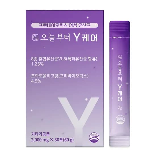 Y케어 질 유산균 프로바이오틱스 유래 장 건강 30포 1개