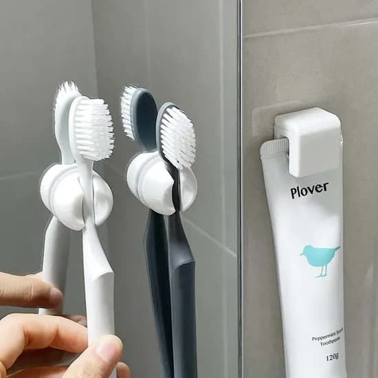 공중부양 치약+칫솔 홀더 거치대 꽂이