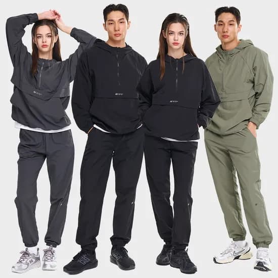 남자 여성 캠프 러닝 아노락 세트 자켓 조거 후드 러닝복 바람막이 런닝 등산복 59,900원