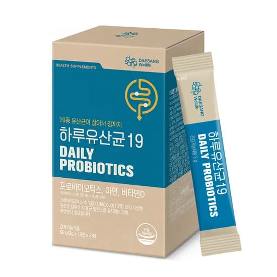 웰라이프 하루유산균 · 아연 비타민D 19종 유산균 30포, 1개