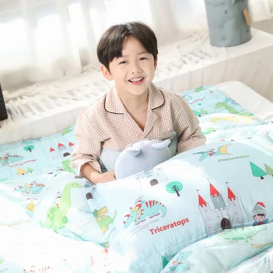 아르떼베딩 알러지케어 키즈침구 어린이 초등학생 차렵이불 왕자와 공룡친구들 SS