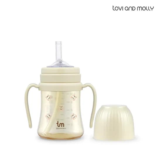 돗람이 바닐라 PPSU 아기 유아 어린이집 빨대컵 180ml