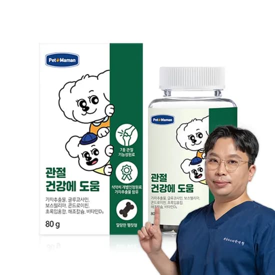 펫또마망 프리미엄 강아지 영양제 면역력 관절 뼈 슬개골 강화, 80g, 1개