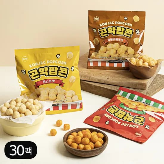 다신샵 93kcal 곤약팝콘 콘스프 외 3종 30팩