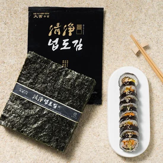 김밥김 50매 완도 무조미 웰빙 구운 넙도김 추석 선물세트