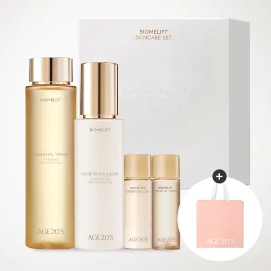 에이지투웨니스 바이옴리프트 스킨케어 4종 세트 (토너195ml+에멀젼150ml+토너20ml+에멀젼20ml)+쇼핑백 증정