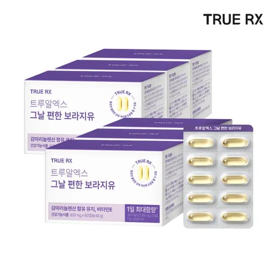 트루알엑스 그날 편한 보라지유 감마리놀렌산 클리오 60캡슐, 6개