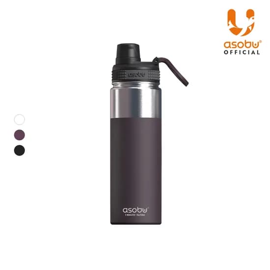 아소부 스테인레스 보온보냉 손잡이 텀블러 알파인 플라스크 530ml, 버건디
