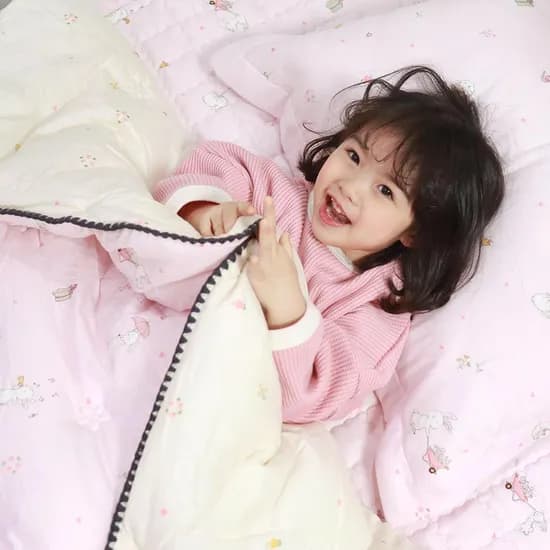 아르떼베딩 알러지케어 키즈침구 어린이 초등학생 차렵이불 패드 토끼의 하루 SS