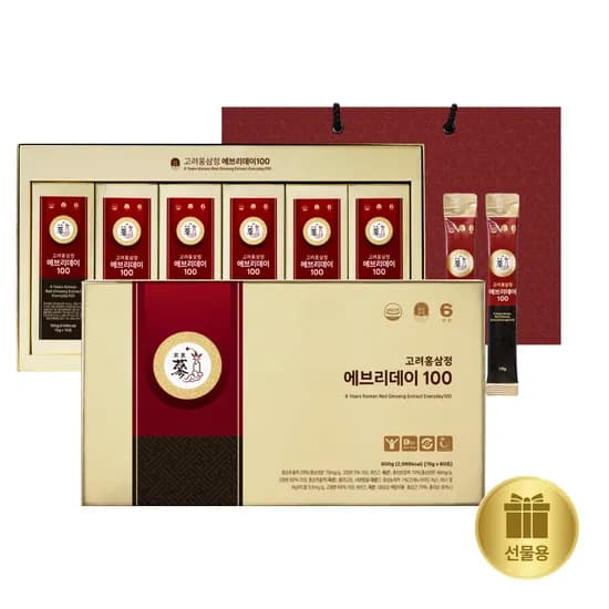 PNBG 풍년보감 에브리데이100 홍삼정 진액스틱 가성비 부모님 선물세트 60포, 1개