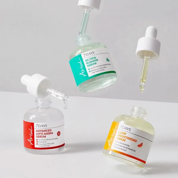 아리얼 비건인증 세븐데이즈 브라이트닝 시카 안티에이징 세럼 3종 20ml