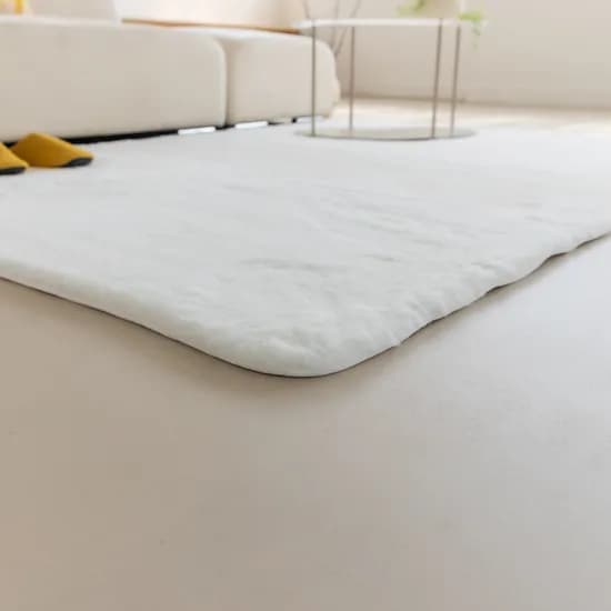 먼지없는 워셔블 장모 온감 러그 대형 거실 침실 원룸 에코퍼화이트, 150x200cm