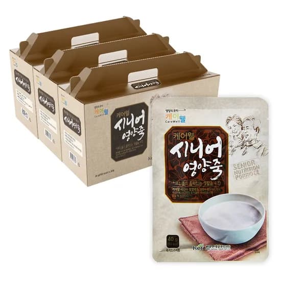 케어웰 시니어 영양죽 40g 90개