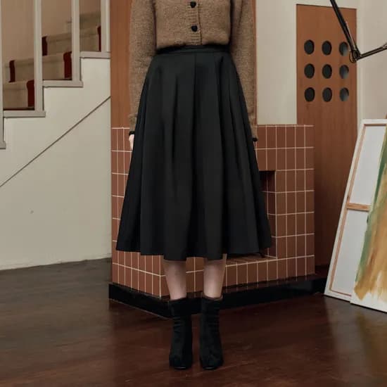 에이라인 플레어 스커트 A LINE FLARE SKIRT / BLACK