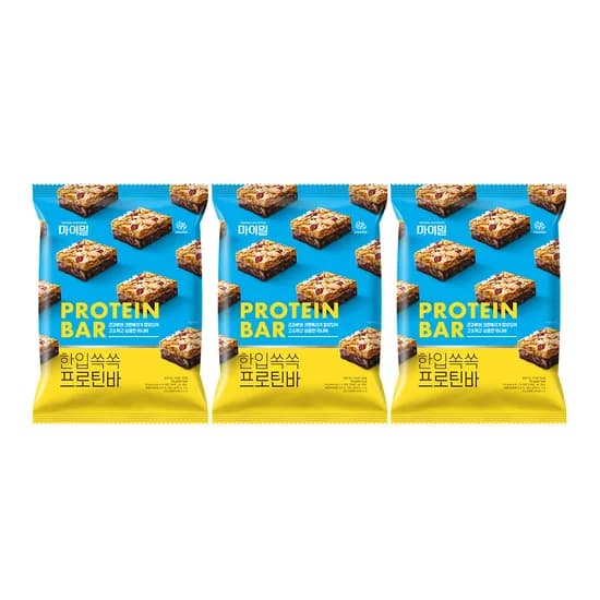 마이밀 한입쏙쏙 프로틴바 15개입 10g 3개