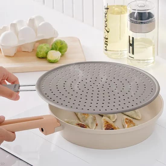 1+1 실리콘 멀티 팬커버 덮개 2P세트 28cm 30cm 후라이팬 냄비 뚜껑 기름튐방지