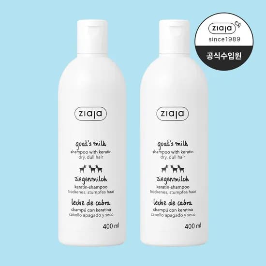 지아자 향좋은 산양유 단백질 샴푸 향좋은 사춘기 청소년 두피 비듬샴푸 400ml, 2개
