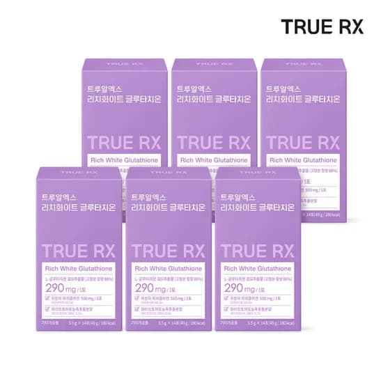 트루알엑스 고순도 고함량 리치 화이트 글루타치온 분말 클리오 14포, 6개