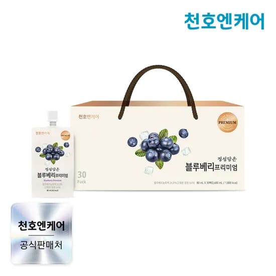 천호엔케어 고농축 팩당 100알 함유 진한 블루베리 프리미엄 30포, 1개