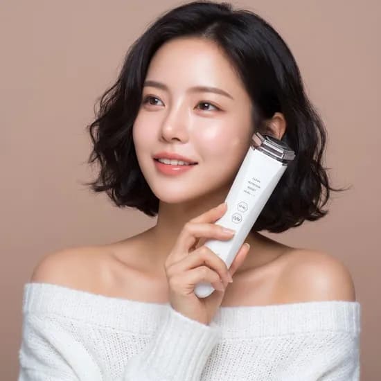 펄케어 뷰티 디바이스 얼굴 마사지기 기계 갈바닉 홈케어 화이트진